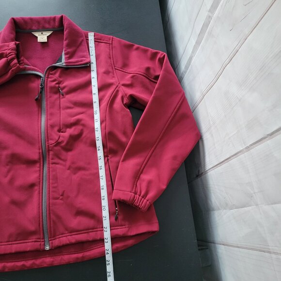 Woolrich Full Zip Women’s M Burgundy Light Jacket, Water resistant fleece warm - Picture 7 of 7